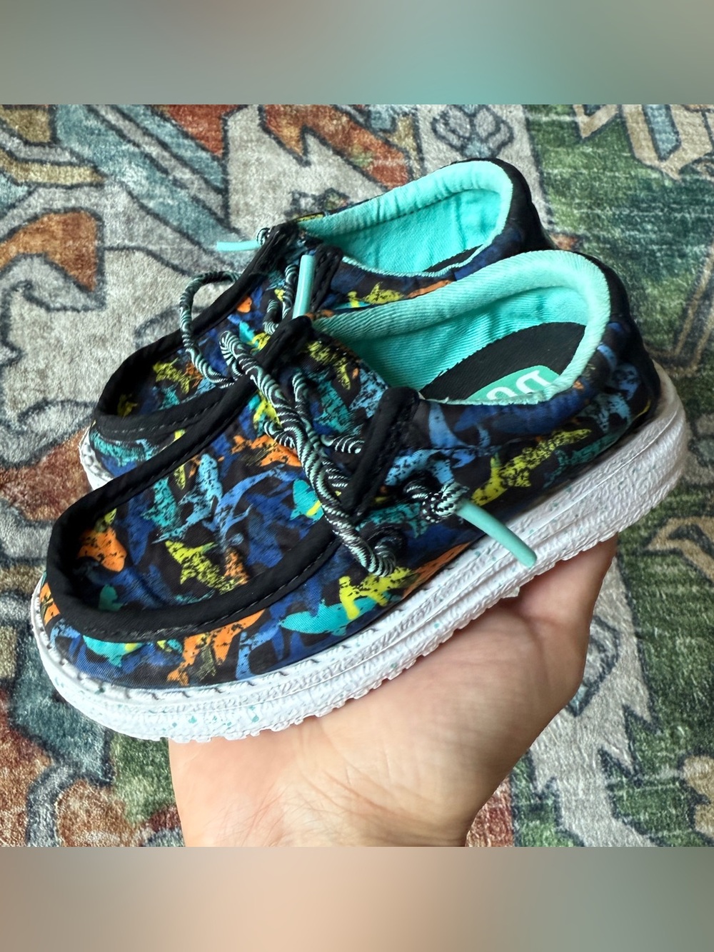 Hey Dude Toddler size 6 Shark-Print